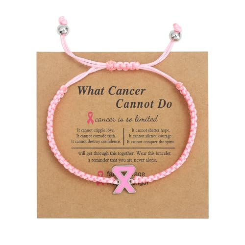 Wayfadacc Band-Charm-Armbänder, Brustkrebs-Bewusstseinsschmuck, handgewebter Seil-Armreif für Frauen, handgefertigter Schmuck Wayfadacc Band-Charm-Armbänder, Brustkrebs-Bewusstseinsschmuck, handgewebter Seil-Armreif für Frauen, handgefertigter Schmuck von Wayfadacc