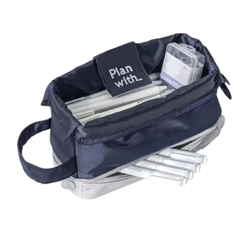 Wayfadacc Bleistiftbeutel Mit Großer Kapazität Mit Faltbarer Stiftbeutel Einfacher Schulleiter Faltbarer Bleistiftkoffer Doppelschicht Aufbewahrung Stift Für Mädchen von Wayfadacc