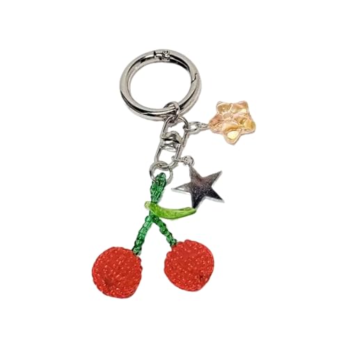 Wayfadacc Elegante Fruchtstile Keyring Und Beutel Verzierung Taschen Anhänger Dekorter Schlüsselbund Um Ihrem Look Mode Taschen Charme Spaß Zu Verleihen von Wayfadacc