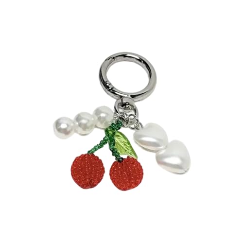Wayfadacc Elegante Fruchtstile Keyring Und Beutel Verzierung Taschen Anhänger Dekorter Schlüsselbund Um Ihrem Look Mode Taschen Charme Spaß Zu Verleihen von Wayfadacc