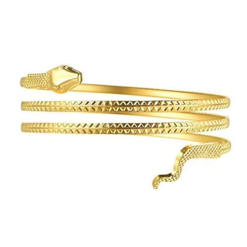 Wayfadacc Elegante Spulen Armband Metall Sparkling Arm Armbänder Für Frauen Lady Lady Schlange Form Frauen Armreifen von Wayfadacc