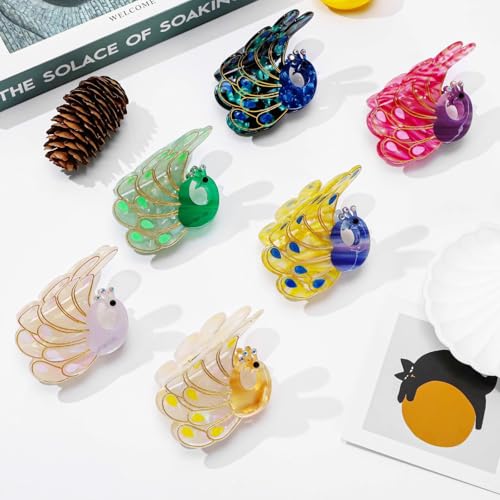 Wayfadacc Haarklammer mit Strasssteinen, Acetat, für Damen und Mädchen, modisch, Haar-Accessoires, Party, täglicher Gebrauch von Wayfadacc