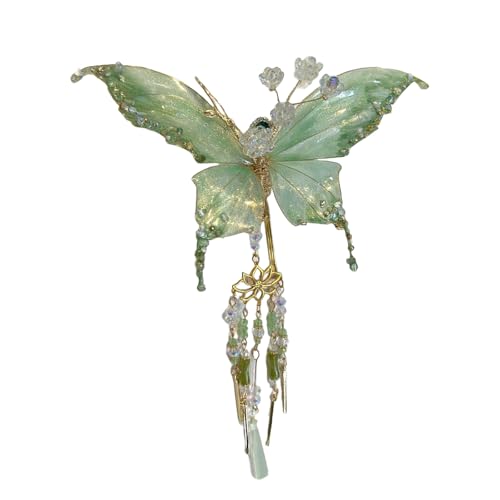 Wayfadacc Handarbeit, chinesische alte Haarnadel, Schmetterling, Haarspange, Haarschmuck für Frauen, formelle Veranstaltung, Bühne, Frisur, Dekoration von Wayfadacc