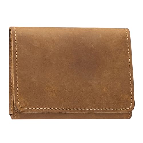 Wayfadacc Kompakter und praktischer Kartenhalter aus Pferde-Leder, für den professionellen täglichen Gebrauch, braun, 10*3*8cm von Wayfadacc