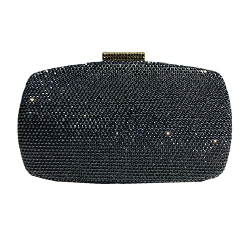 Wayfadacc Modische Handtasche mit glitzernden Strasssteinen, Abendtasche mit Metallkette, Party-Geldbörse für Abendessen und Feiern, Partys von Wayfadacc