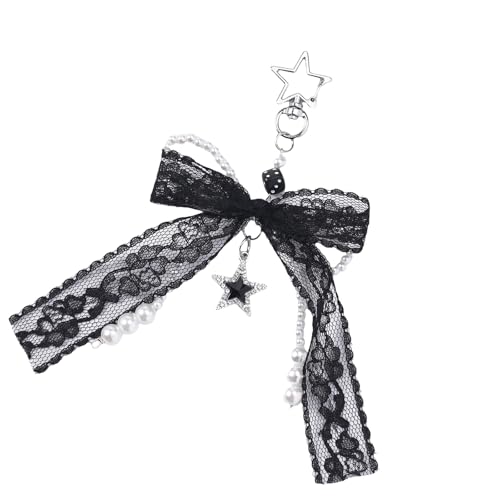 Wayfadacc Pearls Bows Bag Charme Anhänger Ästhetische Geldbörse Charms Ästhetischer Schlüsselanhänger Schlüsselring Für Frauen Rucksack Geldbeutel Handtasche Decors Bag Anhänger Charme von Wayfadacc