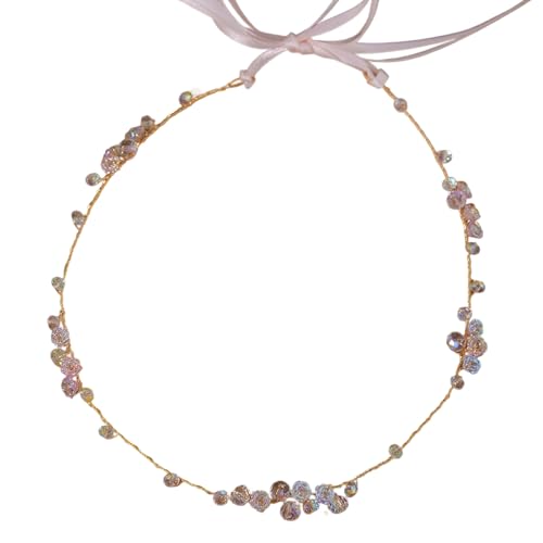 Wayfadacc Sprudelkristallhaarband Mit Nicht Übergläubigem Design Perlen Verschönerte Haarschmuck Für Tägliche Verschleiß Und Besondere Anlässe Brauthaarschmuck von Wayfadacc