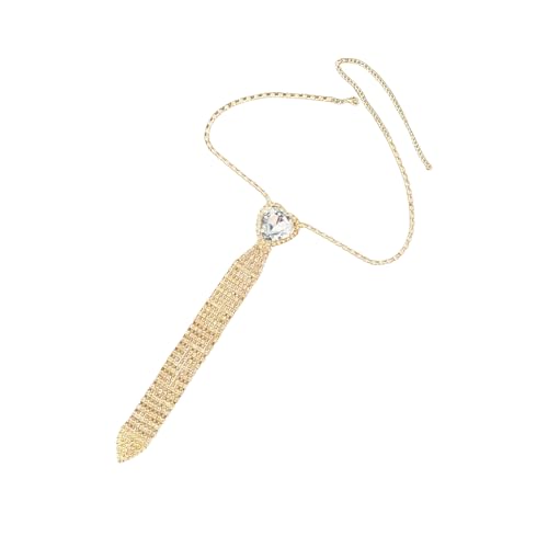 Wayfadacc Sprudelnde Strasssteine ​​Halskette Halskette Herzkristallschmuck Hals Krawatte Für Frauen Brautbrautjungfern Kette Herzkristall von Wayfadacc