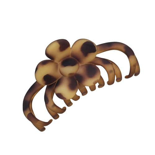 Wayfadacc Stilvolle Haarklammer mit Leopardenmuster, große Haarklammer für langes Haar, rutschfestes Design, modische Haarnadeln für Damen von Wayfadacc