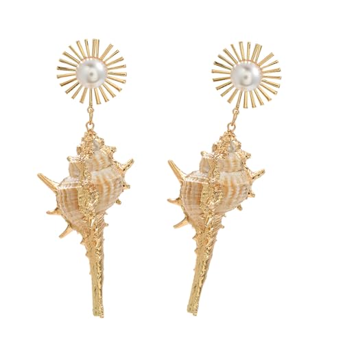 Wayfadacc Stilvolle Muschelförmige Ohrstecker Muscheln Imitation Perlen Ohrringe Elegante Ohrschmuck für Musikfestivals und Partys Wayfadacc Stilvolle Muschelförmige Ohrstecker Muscheln Imitation Perlen Ohrringe Elegante Ohrschmuck für Musikfestivals und Partys von Wayfadacc
