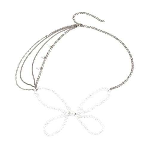 Wayfadacc Stilvolle Schmetterlings-Körperkette, verstellbare Taille, Schmuck mit Perlen, Akzent für formelle oder legere tägliche Kleidung Wayfadacc Stilvolle Schmetterlings-Körperkette, verstellbare Taille, Schmuck mit Perlen, Akzent für formelle oder legere tägliche Kleidung von Wayfadacc