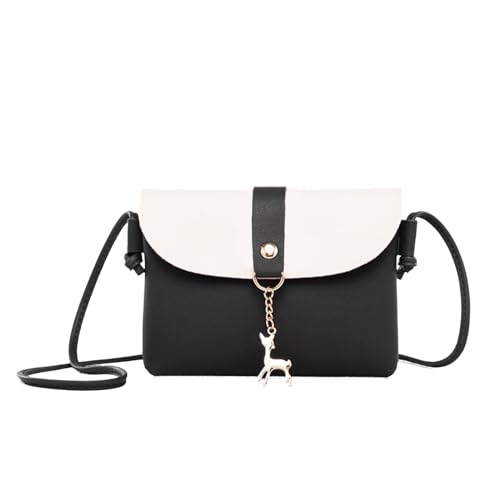 Wayfadacc Stilvolle kleine Umhängetasche für Mädchen und praktische PU-Crossbody-Taschen, Umhängetasche, Handtasche für Damen, Schwarz , One Size Wayfadacc Stilvolle kleine Umhängetasche für Mädchen und praktische PU-Crossbody-Taschen, Umhängetasche, Handtasche für Damen, Schwarz , One Size von Wayfadacc