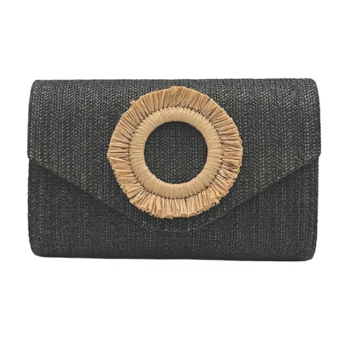 Wayfadacc Strohkupplungen Geldbörsen Frauen Summers Strand Geldbeutel Gewebt Umschlag Brieftasche Crossbody Umhängetasche Abend Handtasche Geschenke Clutch Geldbörse Für Frauen von Wayfadacc