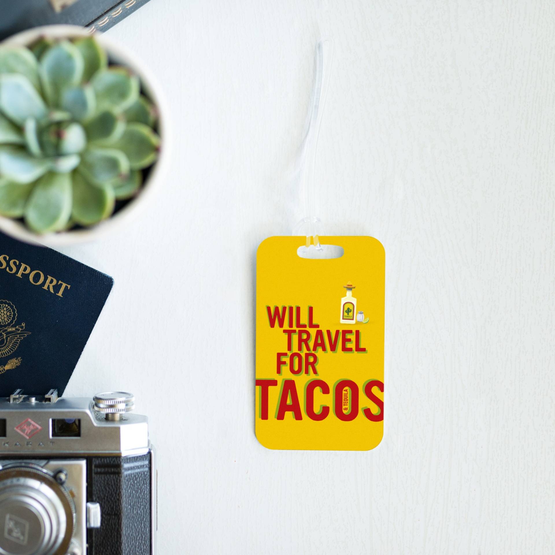 Taco-Gepäckanhänger Und Cinco De Mayo Taco Pvc Taco-Gepäckanhänger Und Cinco De Mayo Taco Pvc von WayfaringPrints