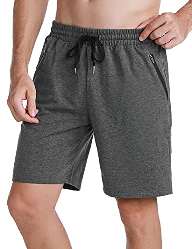 Wayleb Kurze Hosen Herren Shorts Sommer Sporthose Jogginghose Freizeithose Baumwolle mit ReißVerschluss Taschen Activewear für Herren von Wayleb