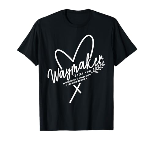 Waymaker Promise Keeper Miracle Worker Herz Frauen Christian T-Shirt Waymaker Promise Keeper Miracle Worker Herz Frauen Christian T-Shirt von Waymaker by Pequekids