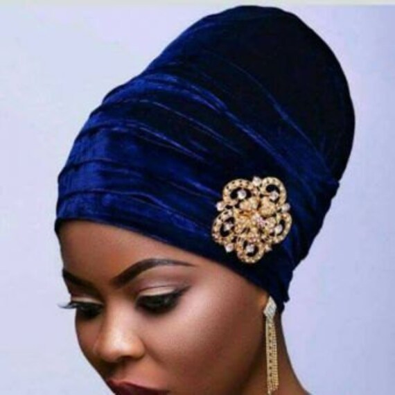 Neue Plissee Samt Turban Hut/Kappe, Hijab Kopfkappe. Einheitsgröße von WaymakerDesigns