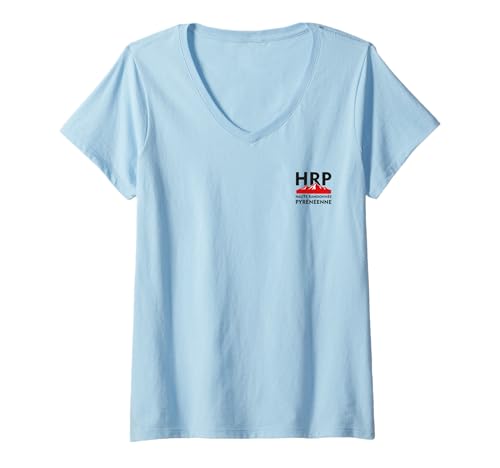 Damen HRP Haute Randonnée Pyrénéenne Hochpyrenäen Wanderroute T-Shirt mit V-Ausschnitt Damen HRP Haute Randonnée Pyrénéenne Hochpyrenäen Wanderroute T-Shirt mit V-Ausschnitt von Waymark Designs