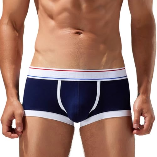 Wayonge Herren-Boxershorts aus Baumwolle, weich, bequem und stilvoll, Dunkelblau, Medium Wayonge Herren-Boxershorts aus Baumwolle, weich, bequem und stilvoll, Dunkelblau, Medium von Wayonge