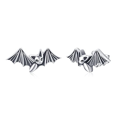 Fledermaus Ohrstecker Sterling Silber 925 Hypoallergen Fledermaus Ohrringe Halloween Themen Ohrringe kleine Tier Gothic Schmuck Fledermaus Geschenke für Frauen Teenager Mädchen Kinder von Waysles