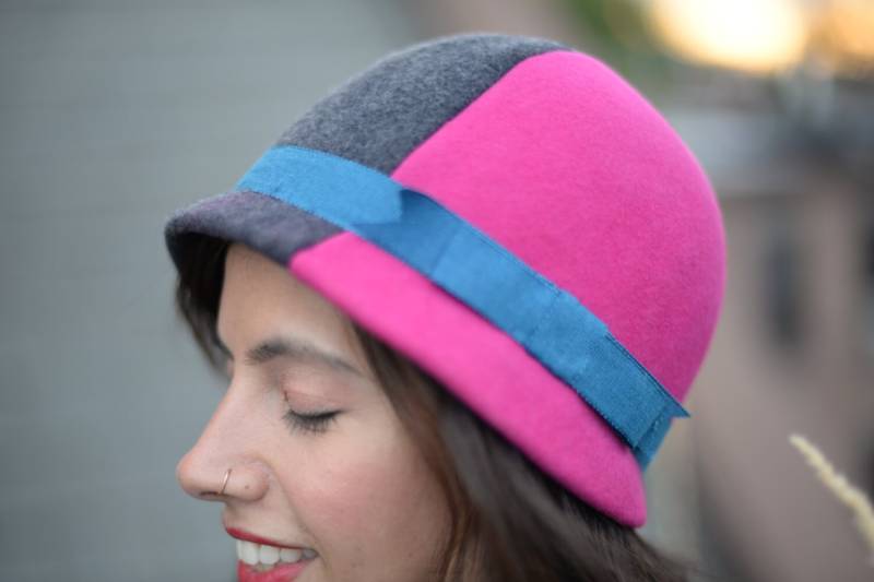 Colorblocked Cloche Hut Colorblocked Cloche Hut von WaywardMillinerShop