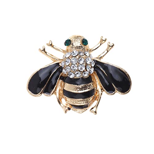 Biene Broschen Emaille Esmalte Broschen Goldfarbe Strassstifte Honig Biene Anhänger Insektenstifte für Frauen Brosche Emaille Kristall Insekt Strass Lampel Pin Kragen Revers Brosche Br von Wbaioluy