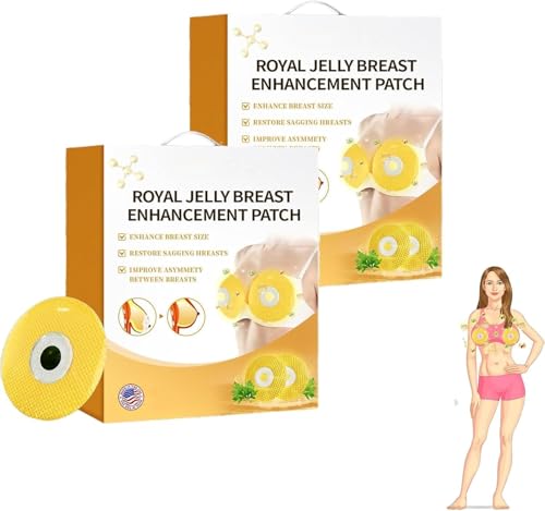 Royal Jelly Brustvergrößerungspflaster, Gelee Royal Breast Patches, Brustvergrößerungsmaske, pflegende und feuchtigkeitsspendende natürliche Brustpflaster, Bruststraffungs-Patch zur Verbesserung des von Wbietu