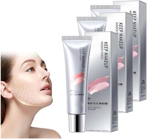 Swarous Moisturizing Invisible Pore Beauty Cream, Invisible Pore Face Concealer, Multifunctional Smooth Hydrating Makeup Cream, Pore Invisible Lotion, Natural Glow Glass Skin (3 Pcs) von Wbietu