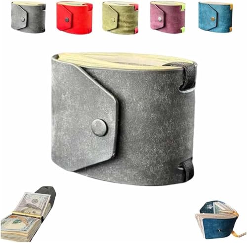 The Cash Wrap Wallet, Leder-Geldbörse, Organizer, schneller Geldzugriff, Geldhalter für Bargeld, handliche Geldbörsenbänder mit Magnetverschluss, einfache Reisebrieftaschen, kleine, kompakte von Wbietu