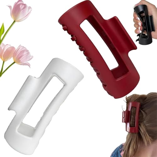Wolkenklammer, weiche und flexible gemütliche Klauenklammer, unschnappbare Haarspange für Frauen, starker Halt, rutschfeste Haarspange, große rutschfeste matte Haarspangen, für Frauen, dickes oder von Wbietu