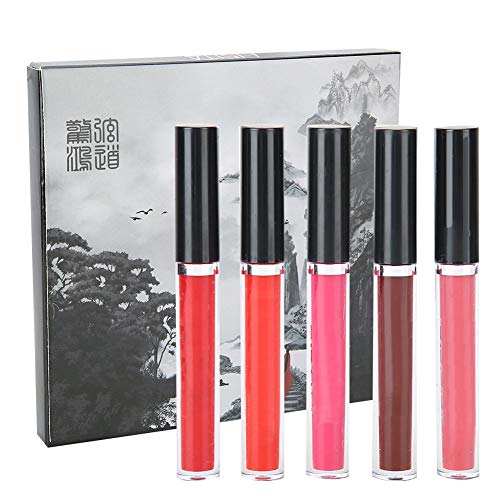 5pcs Moisturizing Lip Glaze Langlebig Bright Nourishing Lip Gloss Makeup Tool Set von Wchiuoe