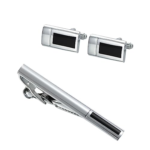 Manschettenknöpfe Set, Herren Krawattenklammer Business Hemd for Hochzeit von WchsTUmpxN