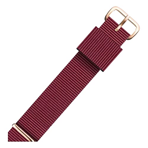 Universal-Armband, 12–22 mm, Nato-Militärsport-Nylon-Uhrenarmband, Handschlaufe, Herren, Nationalflagge, Streifendruck, Schweißabsortierung, Uhrenarmbänder ( Color : Type 12 Rosegold Clasp , Size : 17 von WchsTUmpxN