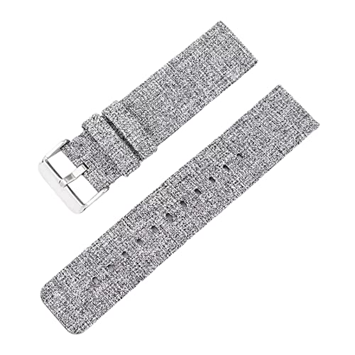 Universelles Armband, 12–22 mm, for Herren und Damen, in Bonbonfarben, gewebtes Nylon-Leinwand-Uhrenarmband, Ersatz, elegantes Schweißabsort-Armband ( Color : Grey silvery Clasp , Size : 12mm ) von WchsTUmpxN