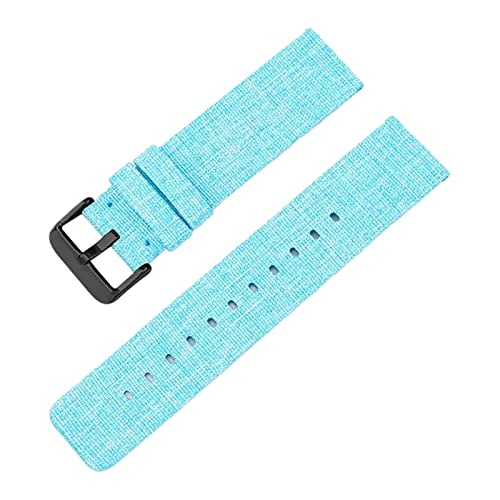 Universelles Armband, 12–22 mm, for Herren und Damen, in Bonbonfarben, gewebtes Nylon-Leinwand-Uhrenarmband, Ersatz, elegantes Schweißabsort-Armband ( Color : Light Blue black Clasp , Size : 16mm ) von WchsTUmpxN