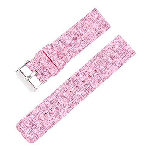 Universelles Armband, 12–22 mm, for Herren und Damen, in Bonbonfarben, gewebtes Nylon-Leinwand-Uhrenarmband, Ersatz, elegantes Schweißabsort-Armband ( Color : Pink silvery Clasp , Size : 12mm ) von WchsTUmpxN