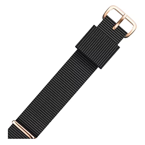 Universal-Armband, 12–22 mm, Nato-Militärsport-Nylon-Uhrenarmband, Handschlaufe, Herren, Nationalflagge, Streifendruck, Schweißabsortierung, Uhrenarmbänder ( Color : Type 11 Rosegold Clasp , Size : 14 von WchsTUmpxN