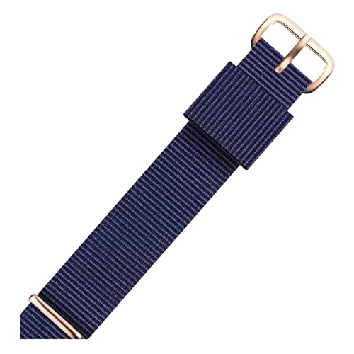 Universal-Armband, 12–22 mm, Nato-Militärsport-Nylon-Uhrenarmband, Handschlaufe, Herren, Nationalflagge, Streifendruck, Schweißabsortierung, Uhrenarmbänder ( Color : Type 10 Rosegold Clasp , Size : 17 von WchsTUmpxN