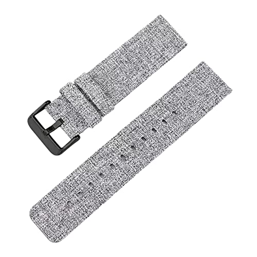 WchsTUmpxN Universelles Armband, 12–22 mm, for Herren und Damen, in Bonbonfarben, gewebtes Nylon-Leinwand-Uhrenarmband, Ersatz, elegantes Schweißabsort-Armband (Color : Grey black Clasp, Size : 12mm) von WchsTUmpxN