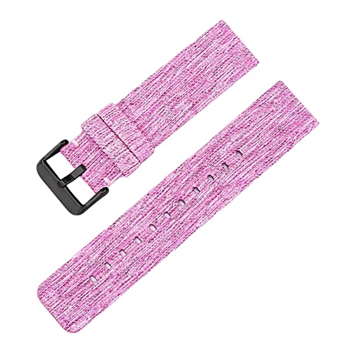 Universelles Armband, 12–22 mm, for Herren und Damen, in Bonbonfarben, gewebtes Nylon-Leinwand-Uhrenarmband, Ersatz, elegantes Schweißabsort-Armband ( Color : Rose Red black Clasp , Size : 14mm ) von WchsTUmpxN