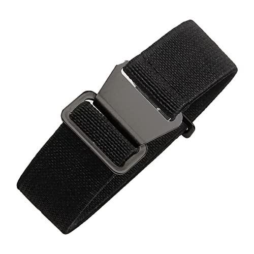 Universelles Armband, 18/20/22 mm, hautfreundliches Retro-Uhrenarmband for Herren und Damen, französische Armee, Nato-Fallschirm-elastisches Nylon-Armband ( Color : Black black Clasp , Size : 18mm ) von WchsTUmpxN