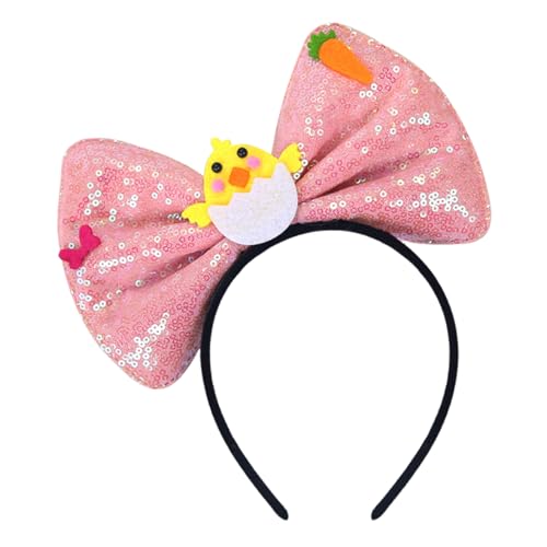 Ostern-Bowknot-Stirnbänder | Kopfschmuck mit Paillettenschleife | Stilvolle Fotografie-Haar-Requisite | Vielseitiges Schleifen-Stirnband für erwachsene Frauen, Mädchen im Teenageralter für Ostern, Fot von Wcybym