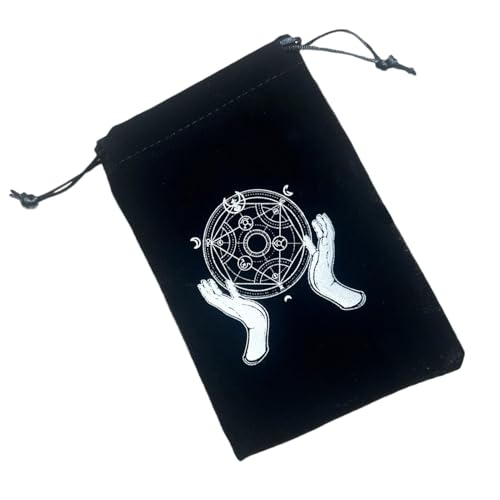 Tarotkartentasche, wiederverwendbarer Kordelzughalter für Tarotdecks, Tarotkarten-Etui, Kartenbündeltasche, Edelstein-Halter, robuste Tarot-Tasche für Erwachsene und Kinder zu Hause, Veranstaltungen von Wcybym