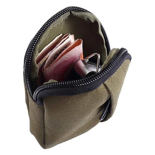 Utility Key Ring Bag, Taillenbrieftasche im Freien, Münzholzkartenhalter, kompakt und bequem, Robustes und leichtes Design, 10.0x6.5x1.0cm/3.94x2.56x0,39 Zoll für Camping von Wcybym