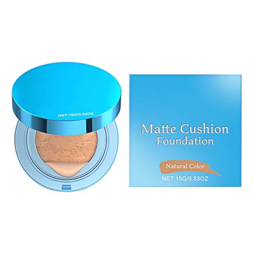 Velvet Matte Foundation Kissen, Concealer-Make-up-Pad, leichte Abdeckung mit langer Wear, hellende schweißsichere Formel, 1 Kit, Travel School Routine von Wcybym
