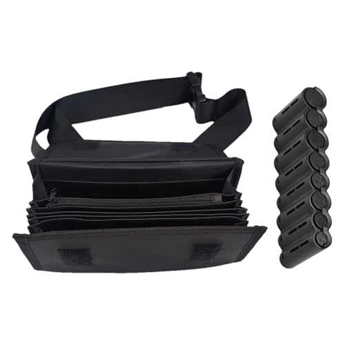 Wcybym Multi -Taschen -Münzspeicherbeutel 8 Slots Coin Halterspender, Waitstaff Utility Beutel, Server Taillenbeutel, bequemer Taillengurt, robust und leicht, Schwarz für Liebhaber Familie von Wcybym
