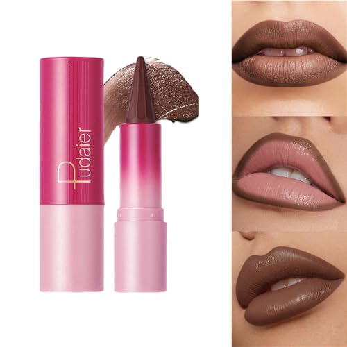 2 In 1 Lippenstift Matte Lippenstift Crayon Lip Liner Stifte Langlebige Wasserdichte Smudges Proof Lipstick Stift Für Frauen Lippen Make Up von Wdbild