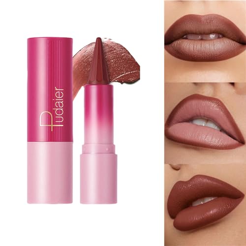 2 In 1 Lippenstift Matte Lippenstift Crayon Lip Liner Stifte Langlebige Wasserdichte Smudges Proof Lipstick Stift Für Frauen Lippen Make Up von Wdbild