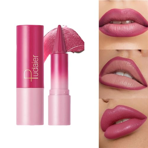 2 In 1 Lippenstift Matte Lippenstift Crayon Lip Liner Stifte Langlebige Wasserdichte Smudges Proof Lipstick Stift Für Frauen Lippen Make Up von Wdbild