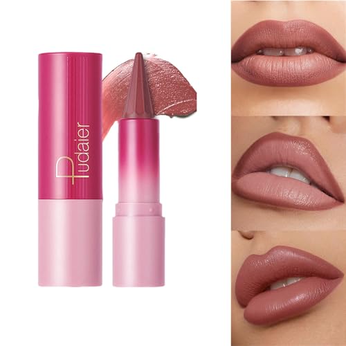 2 In 1 Lippenstift Matte Lippenstift Crayon Lip Liner Stifte Langlebige Wasserdichte Smudges Proof Lipstick Stift Für Frauen Lippen Make Up von Wdbild